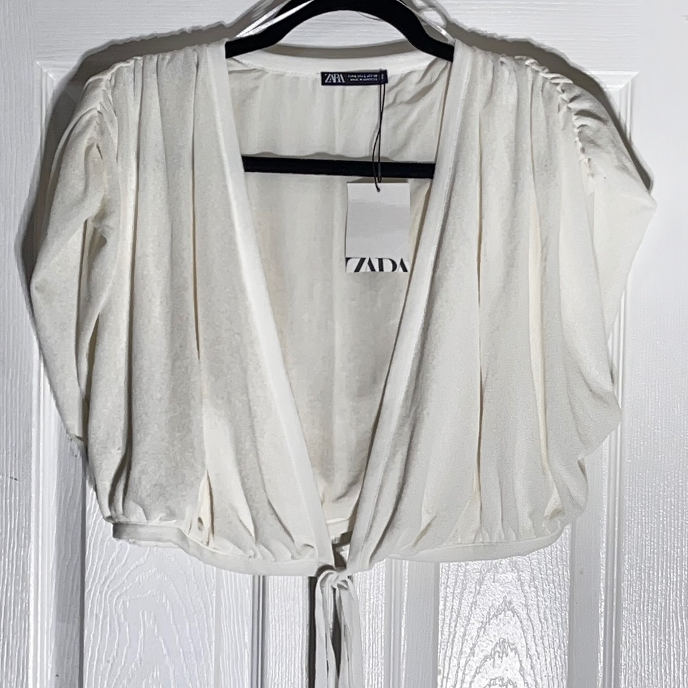 Zara White Blazer Jacket